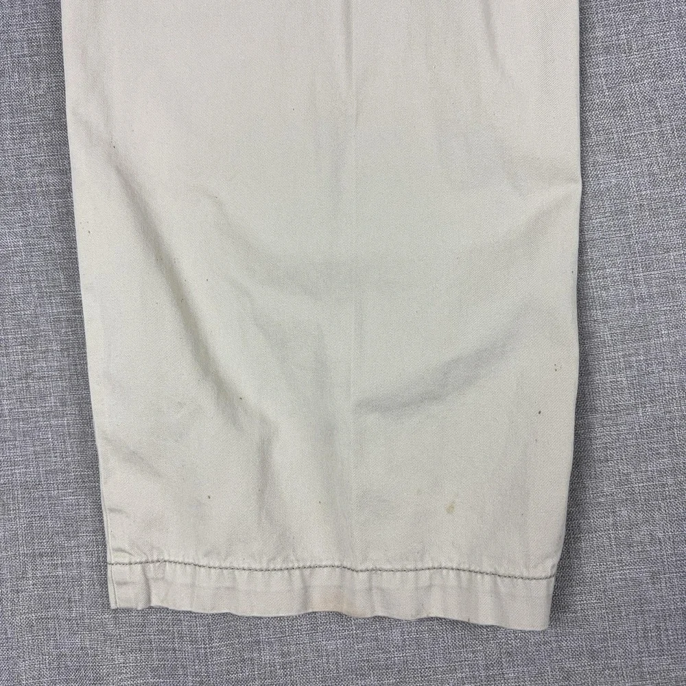 Tommy Bahama Pants Mens 38x30 Beige Chino Relaxed Fit Flat Front Marlin Logo